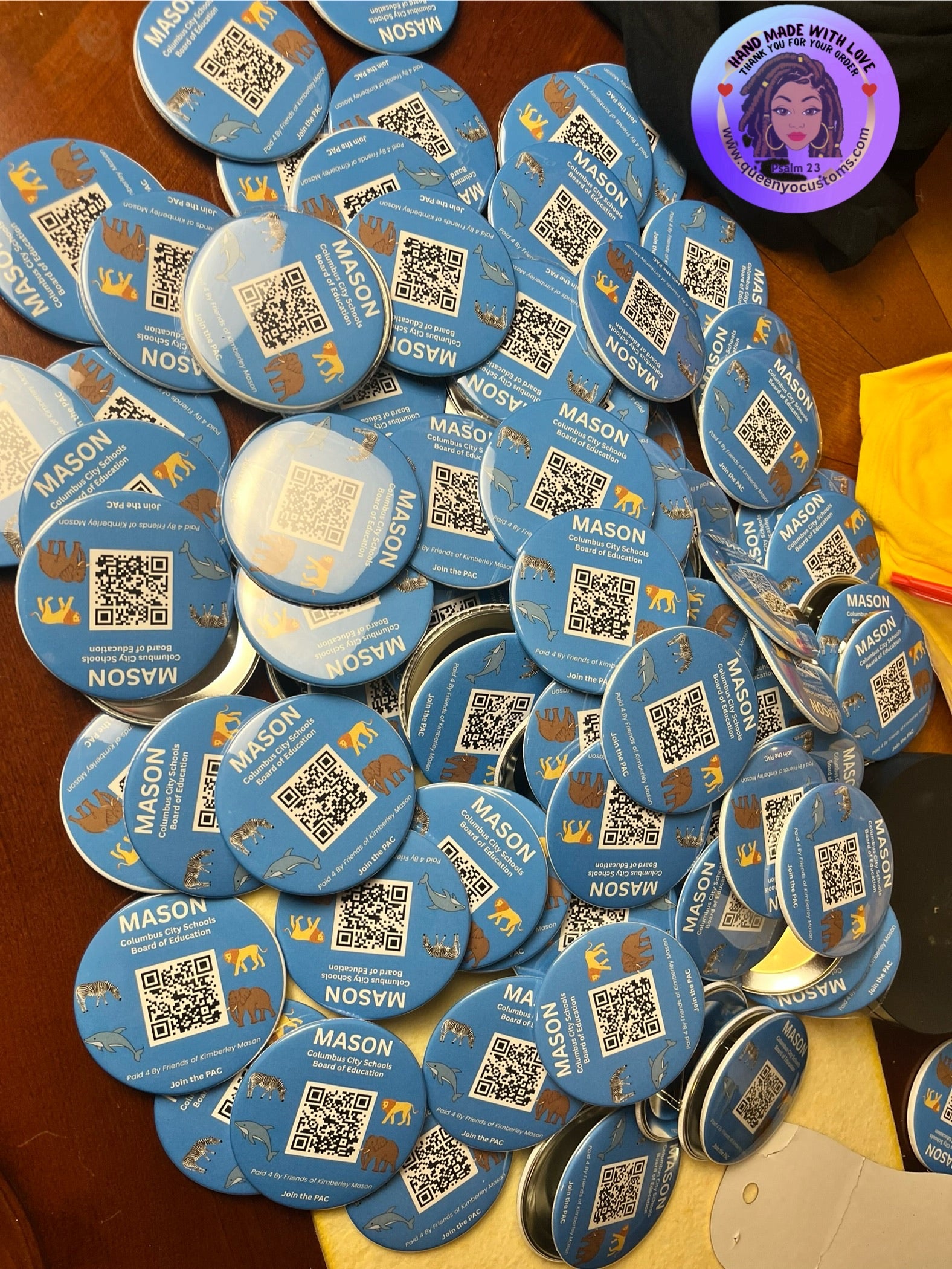 100+ 3in Round Buttons