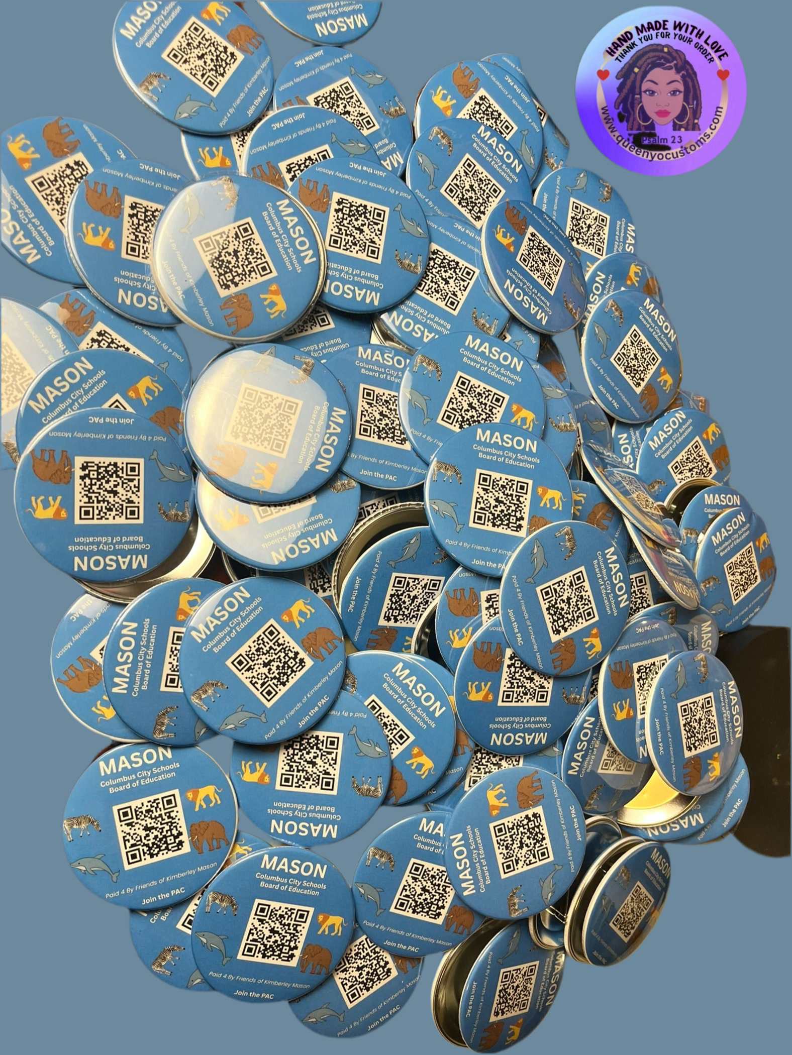 100+ 3in Round Buttons