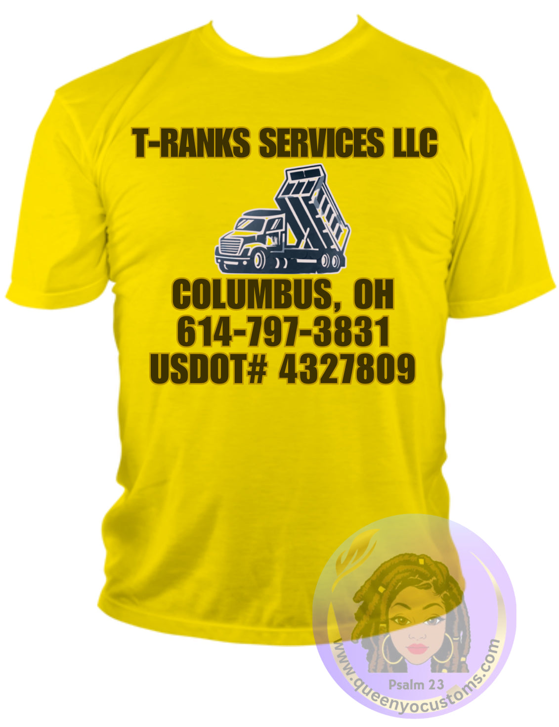 Custom One side T-RANKS LLC crew tshirt