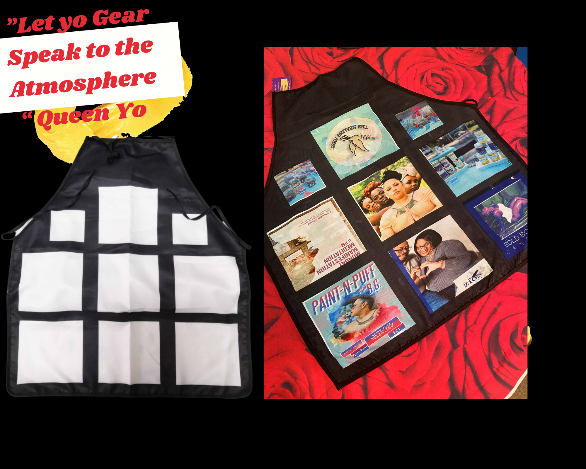 9 panel Custom Apron